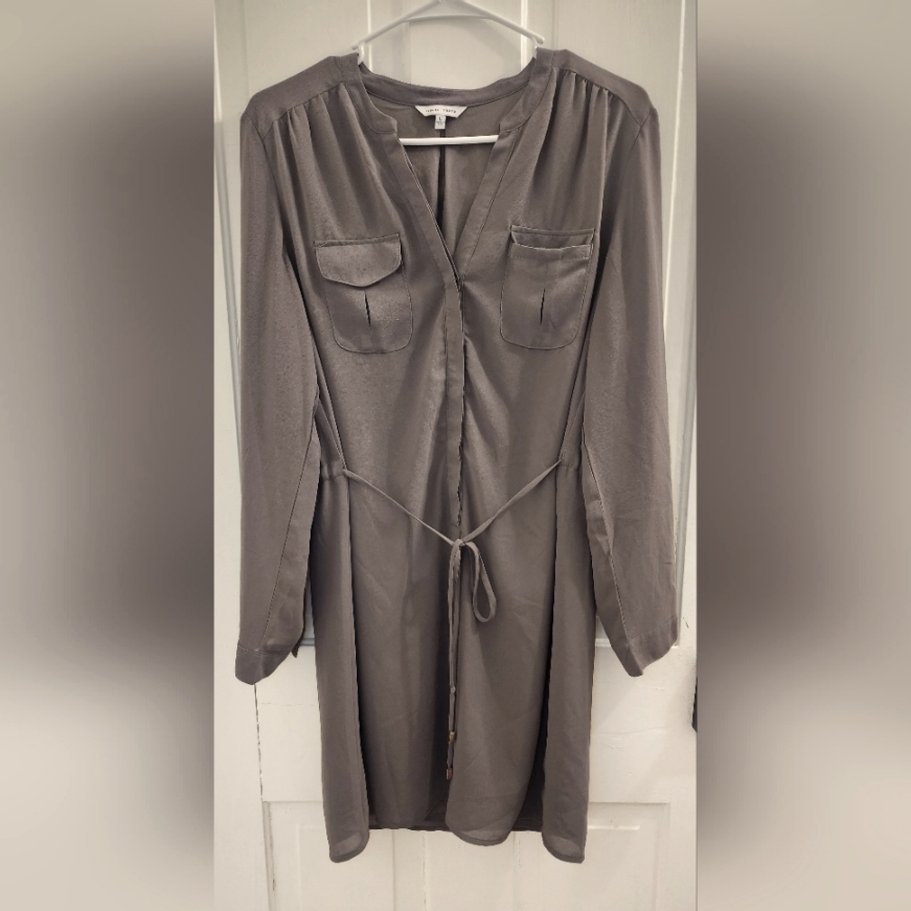 Naked Zebra Gray Blouse With Ties